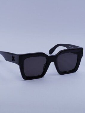 Off-White OERI13I JACKSON 1307 Sunglasses Black Square Frame, Grey Lenses